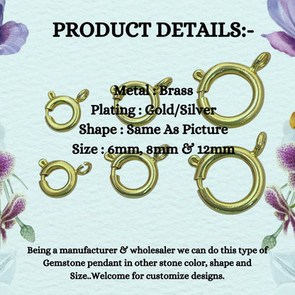 Antique Brass Spring Ring Clasps Gold/Silver Plated Jewelry Findings Bracelet Clasps Set- Selling 5 Piece Set