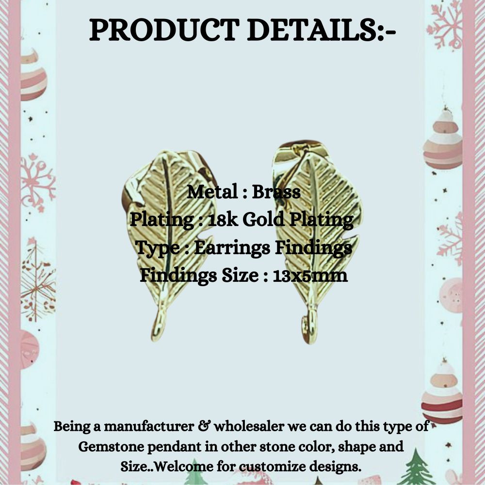 Elegant 18K Gold Plated Textured Stud Connectors for DIY Earrings Modern Minimalist Dangle & Drop Earring Findings- Selling Per Pair (13x5mm)