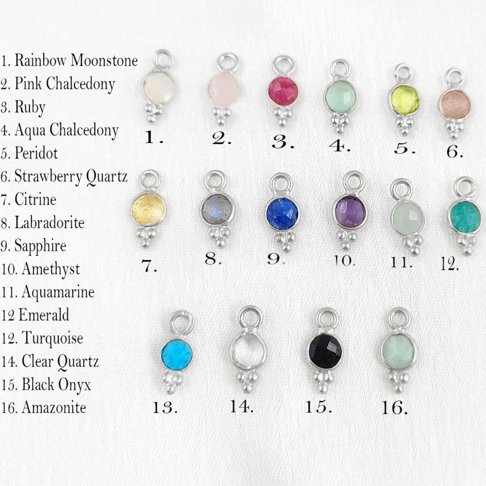 Handmade 925 Silver Multi-Gemstone Pendant – Choose from Various Natural Stones

