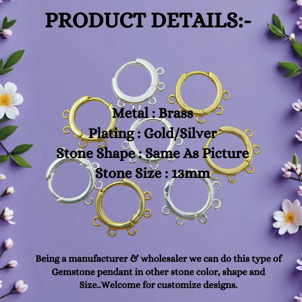 Gold & Silver Plated Hoop Earrings for Jewelry Crafting Multi-Loop Metal Findings, DIY Earring Supplies – Selling Per Pair