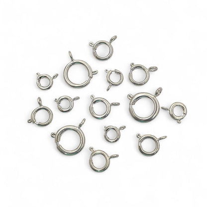 Antique Brass Spring Ring Clasps Gold/Silver Plated Jewelry Findings Bracelet Clasps Set- Selling 5 Piece Set