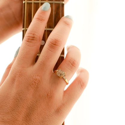 Handmade All Birthstone Raw Gemstone Statement Rings Gold Electroplated Minimalist Jewelry For Gift- Selling Per Piece