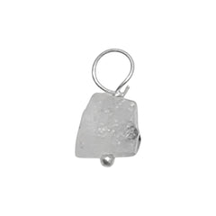 7-10mm Rainbow Moonstone Crystal Pendant Handmade Gemstone Charm in 925 Sterling Silver
