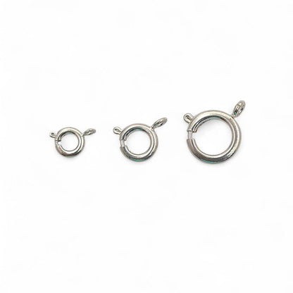 Antique Brass Spring Ring Clasps Gold/Silver Plated Jewelry Findings Bracelet Clasps Set- Selling 5 Piece Set