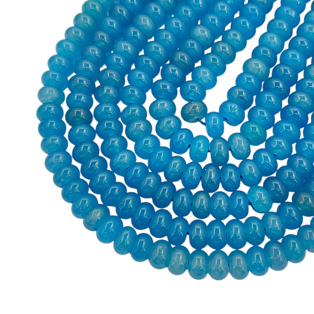 8mm Smooth Neon Blue Apatite Beads Strand Natural Gemstones for Bracelets & Necklaces