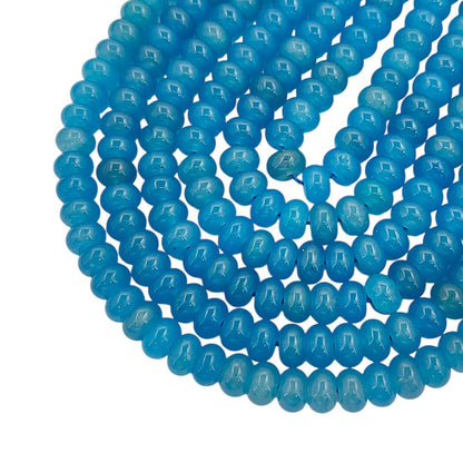 8mm Smooth Neon Blue Apatite Beads Strand Natural Gemstones for Bracelets & Necklaces