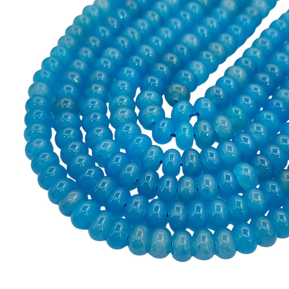 8mm Smooth Neon Blue Apatite Beads Strand Natural Gemstones for Bracelets & Necklaces