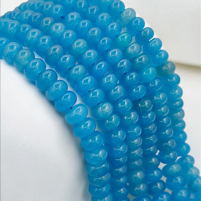 8mm Smooth Neon Blue Apatite Beads Strand Natural Gemstones for Bracelets & Necklaces