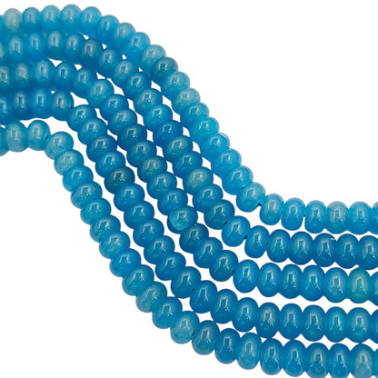 8mm Smooth Neon Blue Apatite Beads Strand Natural Gemstones for Bracelets & Necklaces