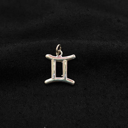 925 Sterling Silver Gemini Zodiac Pendant Astrology Horoscope Charm for Necklace, Elegant Celestial Jewelry – Selling Per Piece
