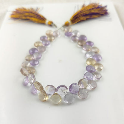 DIY Jewelry Supplies – AAA Ametrine Heart Beads for Elegant Crafting