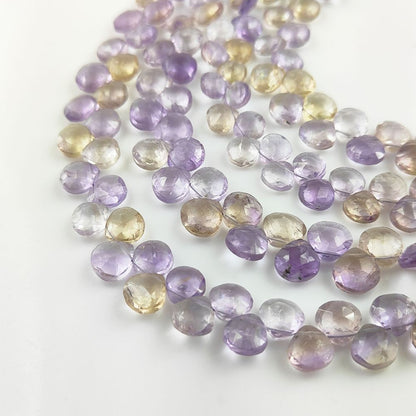 Faceted Ametrine Beads – Beautiful Heart Shape Stones for Necklace and Bracelet Making