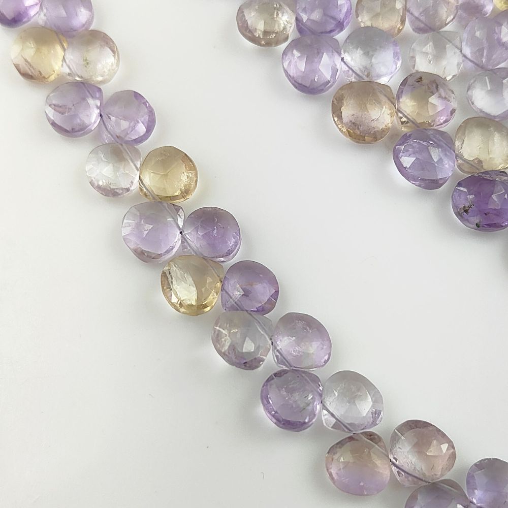 Ametrine Gemstone Beads – Gorgeous Heart Shaped Beads for Jewelry Designers