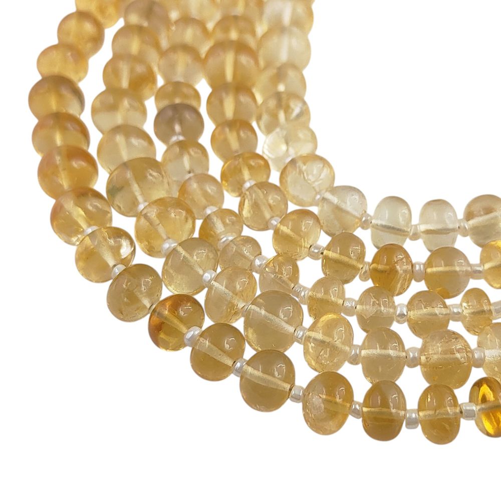 AAA Citrine Rondelle Beads – Radiant & High-Quality