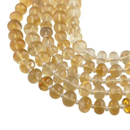 AAA Citrine Rondelle Beads – Radiant & High-Quality