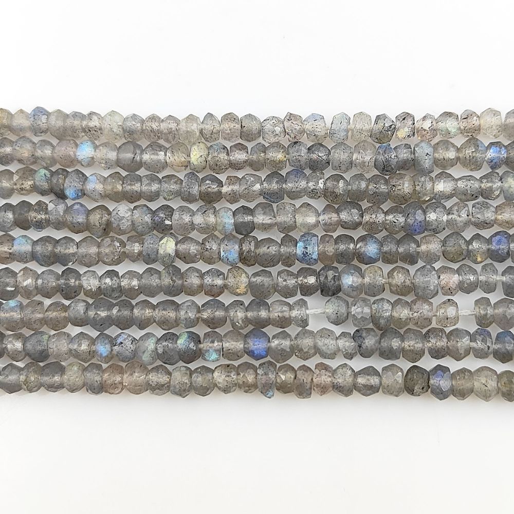 AAA Quality Labradorite Rondelle Beads – Perfect for Handmade Jewelry & DIY