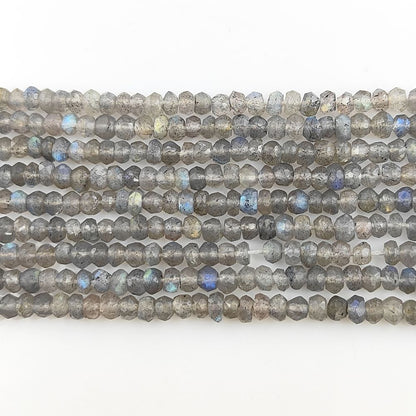 AAA Quality Labradorite Rondelle Beads – Perfect for Handmade Jewelry & DIY