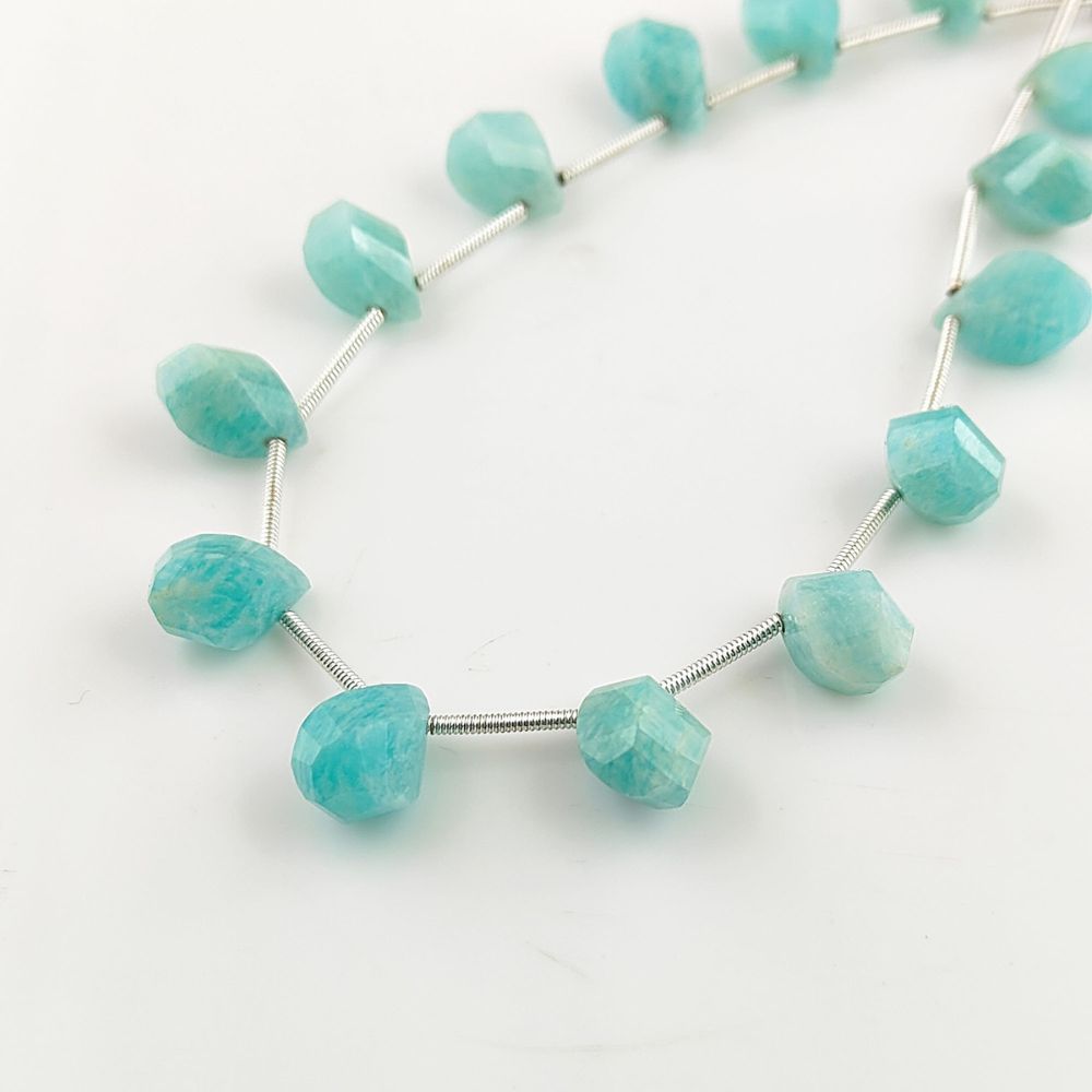 Amazonite Twisted Briolette Gemstone Beads – Perfect for Handmade Jewelry