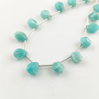Amazonite Twisted Briolette Gemstone Beads – Perfect for Handmade Jewelry