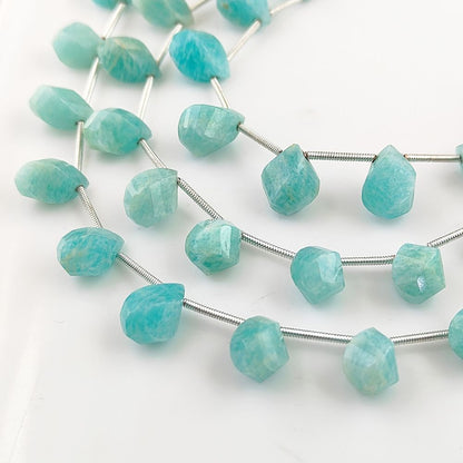 Amazonite Briolette Beads – Twisted Faceted Cut for Elegant Jewelry Designs