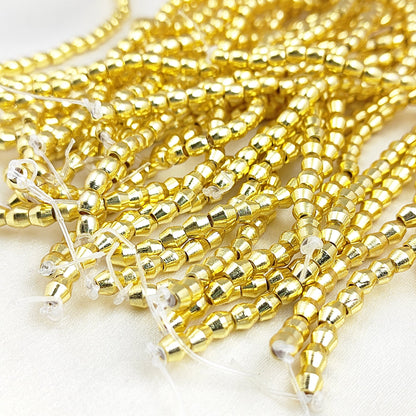 Vintage brass beads antique gold drum spacers for jewelry crafts