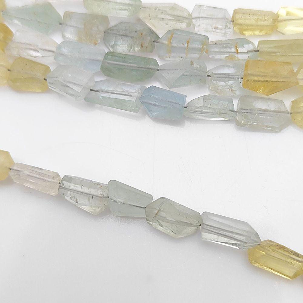 Aquamarine Faceted Nugget Beads 5-12mm Natural Gemstones for Handmade Jewelry