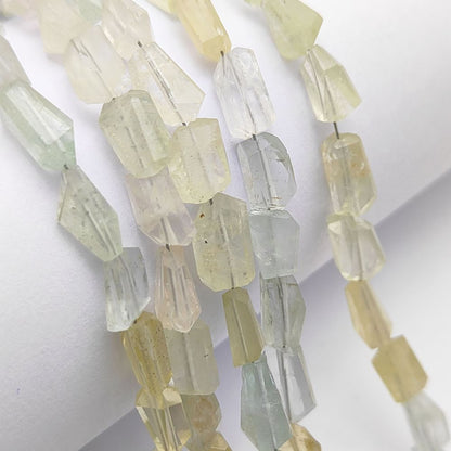 Aquamarine Faceted Nugget Beads 5-12mm Natural Gemstones for Handmade Jewelry