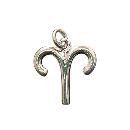 Aries Horoscope Charm Handmade 925 Sterling Silver Zodiac Symbol Pendant, Meaningful Celestial Jewelry Gift – Selling Per Piece