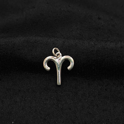 Aries Horoscope Charm Handmade 925 Sterling Silver Zodiac Symbol Pendant, Meaningful Celestial Jewelry Gift – Selling Per Piece