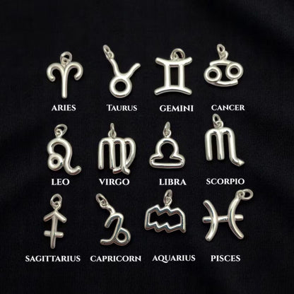 Aries Horoscope Charm Handmade 925 Sterling Silver Zodiac Symbol Pendant, Meaningful Celestial Jewelry Gift – Selling Per Piece