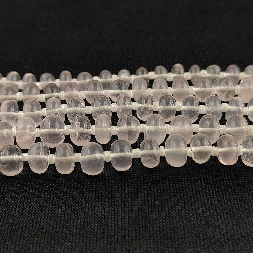 Authentic Rose Quartz Beads Light Pink Gemstone Strand
