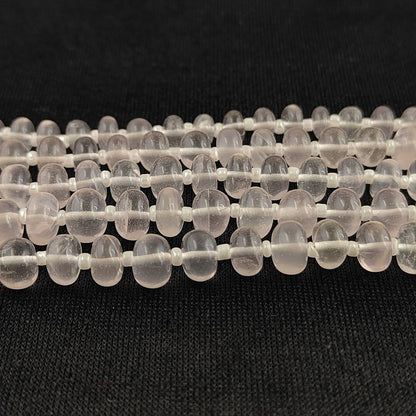 Authentic Rose Quartz Beads Light Pink Gemstone Strand