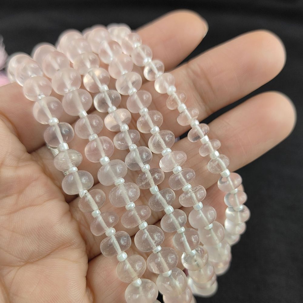 Genuine Rose Quartz Beads – Light Pink & Delicate