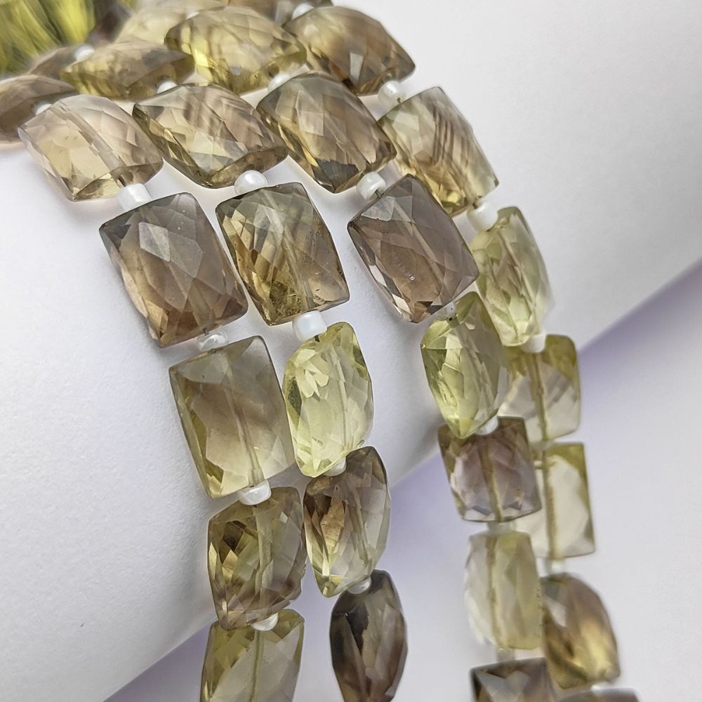 Bio Lemon Quartz Gemstone Craft Beads Rectangles Loose Stone for Custom Jewelry Making