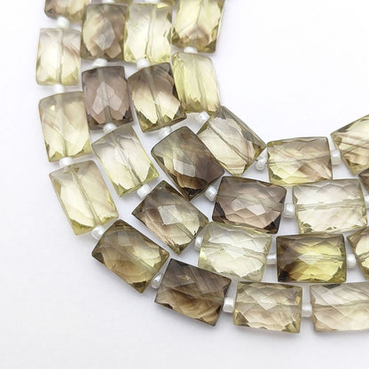 Bio Lemon Quartz Gemstone Craft Beads Rectangles Loose Stone for Custom Jewelry Making