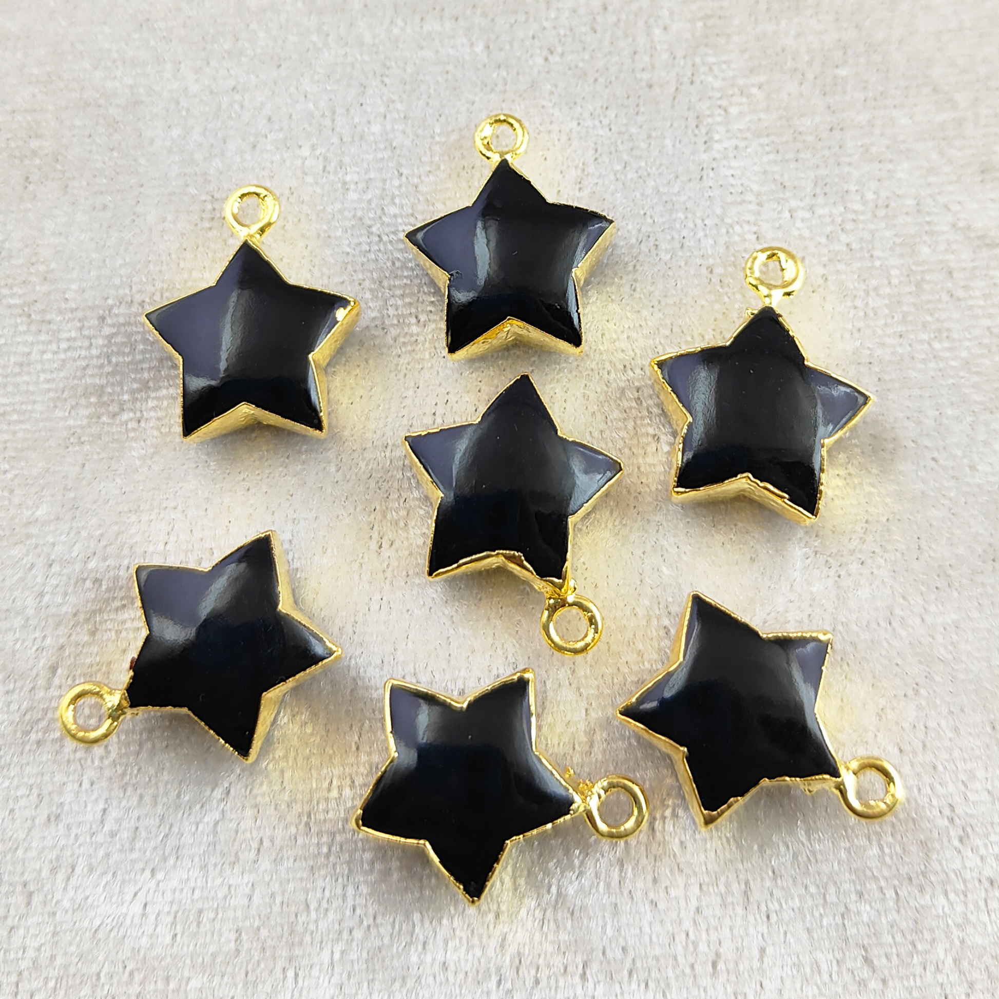 July Birthstone Black Onyx Star Shape Pendant