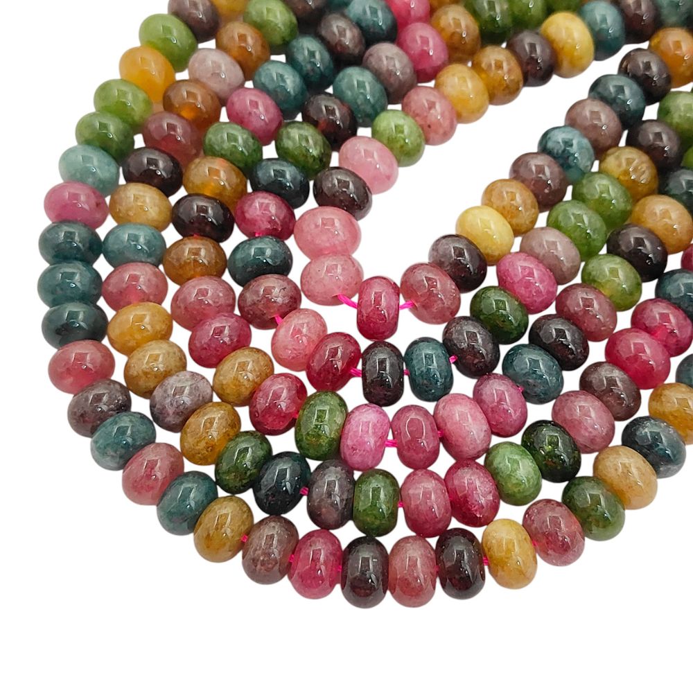 Bloodstone Gemstone Rondelle Beads 8mm Smooth 15 Inch Strand for Bracelet & Necklace Making