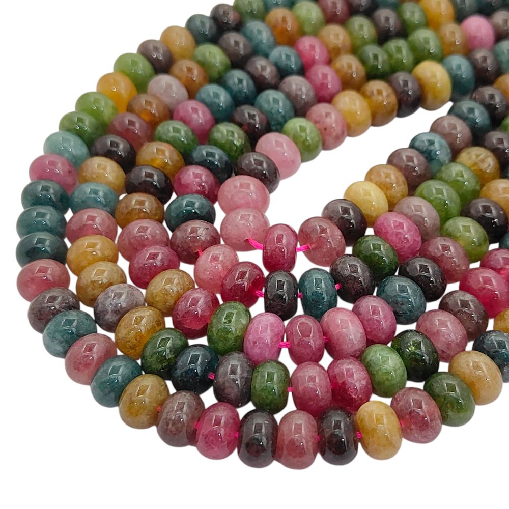 Bloodstone Gemstone Rondelle Beads 8mm Smooth 15 Inch Strand for Bracelet & Necklace Making