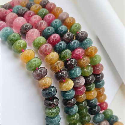 Bloodstone Gemstone Rondelle Beads 8mm Smooth 15 Inch Strand for Bracelet & Necklace Making