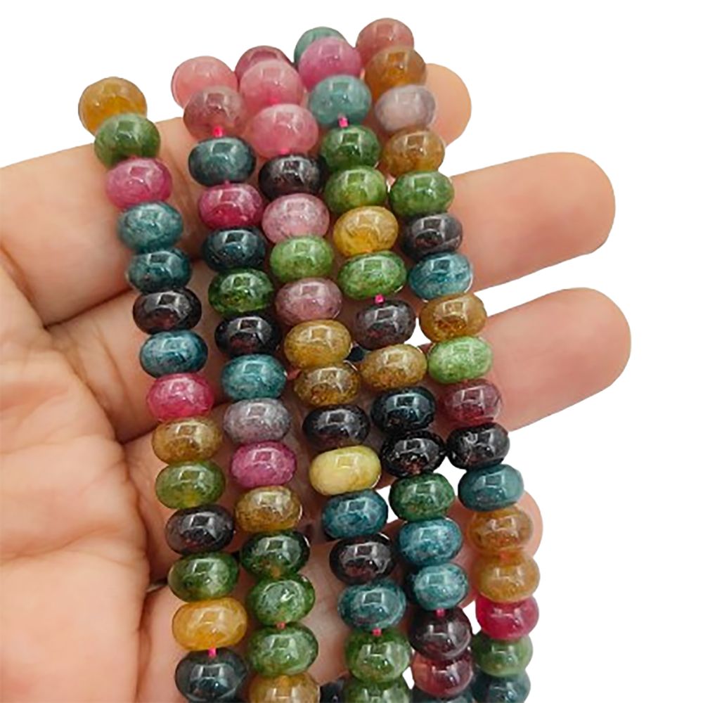 Bloodstone Gemstone Rondelle Beads 8mm Smooth 15 Inch Strand for Bracelet & Necklace Making