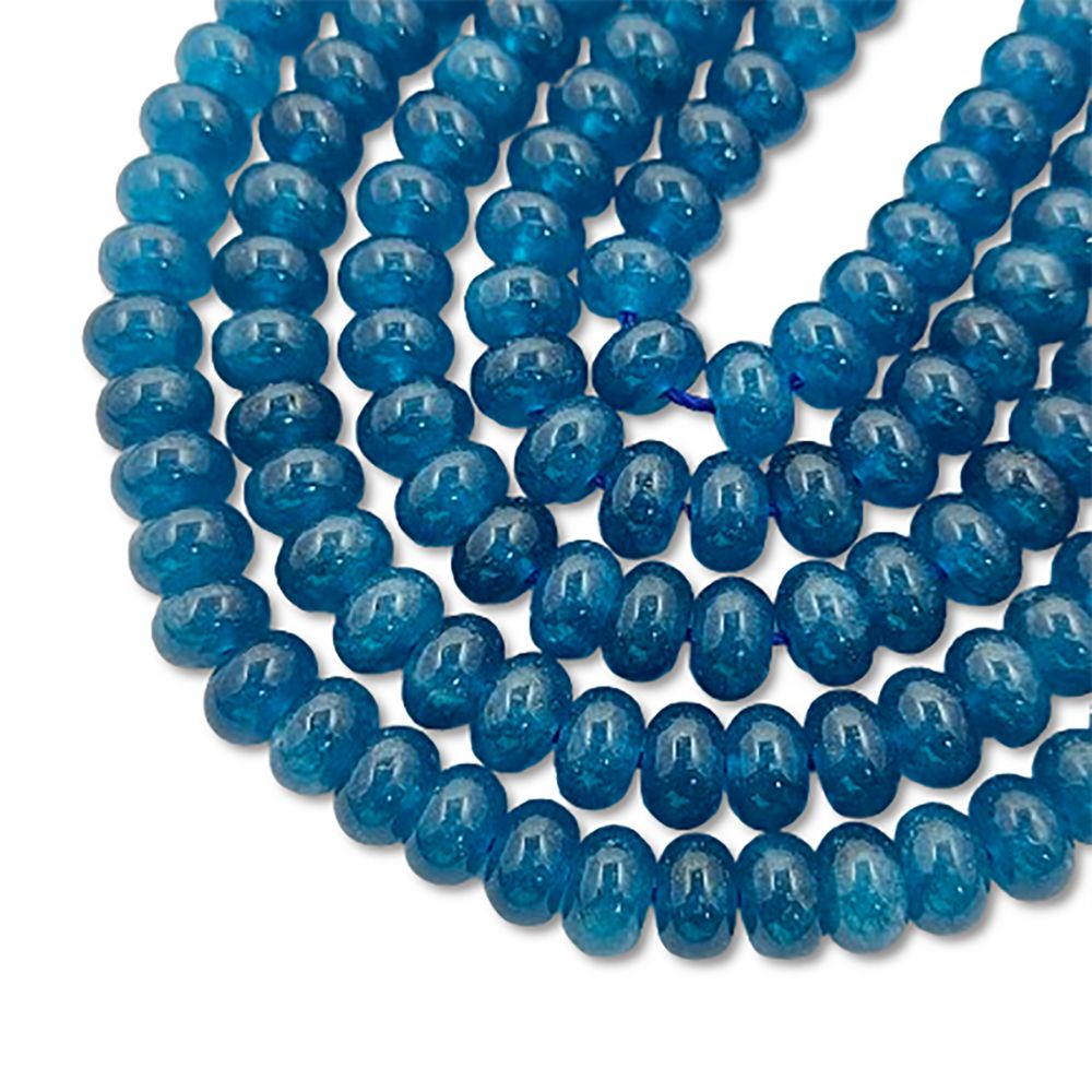 Blue Kyanite Gemstone Beads 8mm Rondelle Strand DIY Jewelry & Craft Essentials