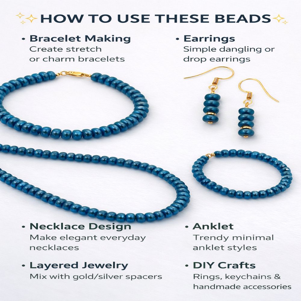 Blue Kyanite Gemstone Beads 8mm Rondelle Strand DIY Jewelry & Craft Essentials