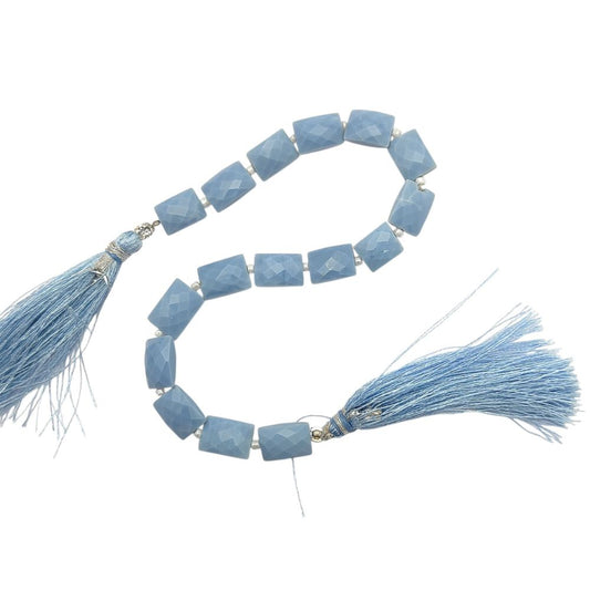Blue Opal Rectangle Beads Loose Gemstones for Boho & Minimalist Jewelry Making