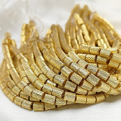Unique Textured Nugget Beads Gold Plated Brass Spacer Beading Components for DIY Creations