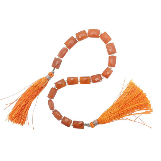 Carnelian Rectangular Beads for Jewelry Making Genuine Orange Loose Gemstones for DIY