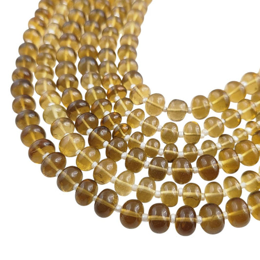 Champagne Rondelle Beads – Soft, Elegant & Timeless