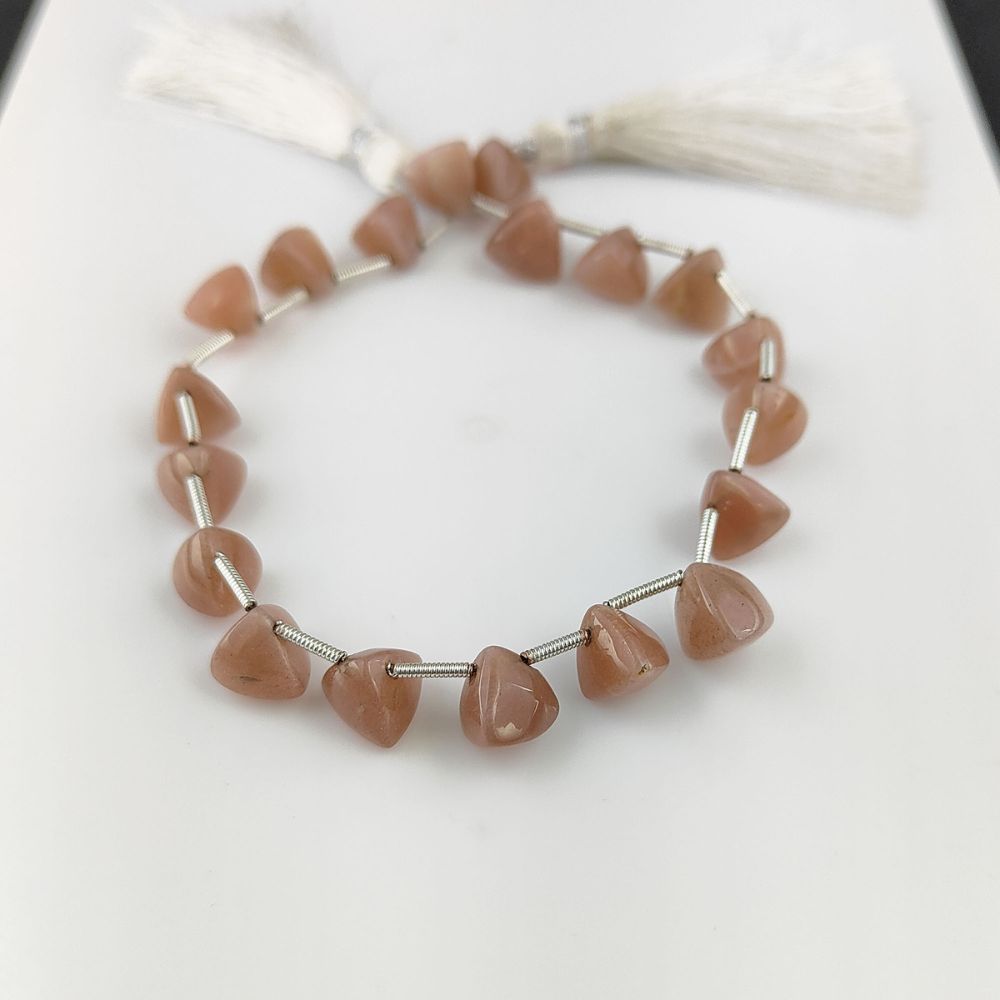 Top-drilled chocolate moonstone briolettes for jewelry making
