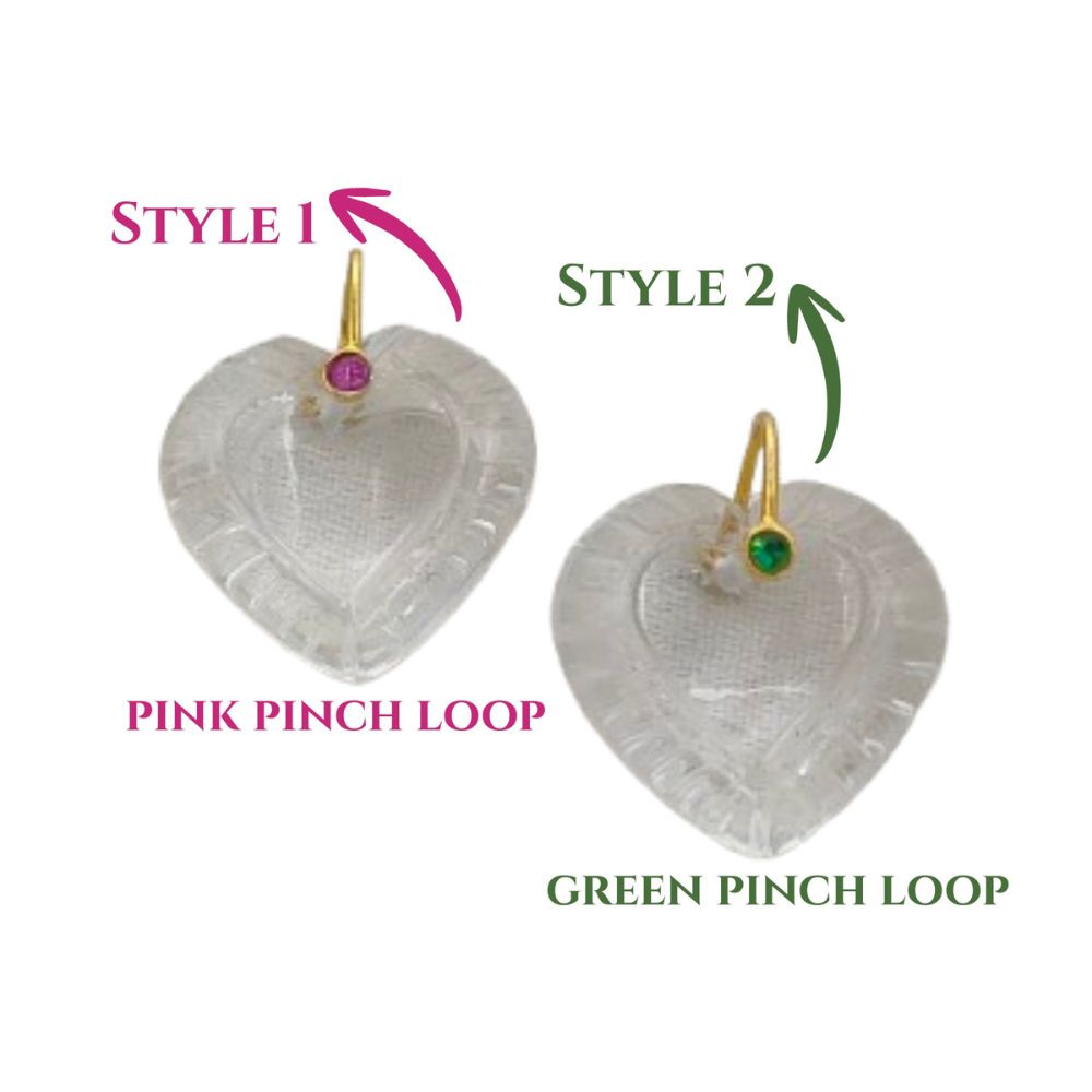Clear Quartz Heart Carved Pendant in 925 Sterling Silver April Birthstone Gemstone Charm for Jewelry Making- Selling Per Piece