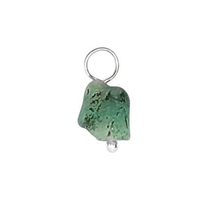 DIY Jewelry Emerald Pendant 7–10mm Natural May Birthstone Crystal Solid 925 Sterling Silver Handmade Charm