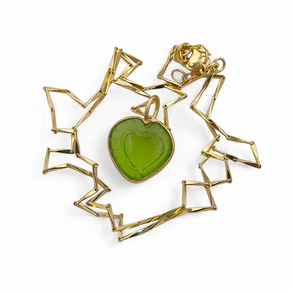Dainty Heart Shape Peridot Necklace Handmade Gemstone Jewelry for Her- Selling Per Style